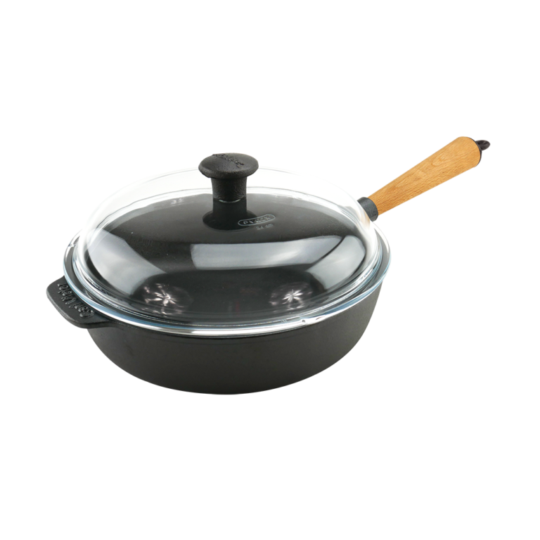Carl Victor CVD28BG Μαντεμένιο Τηγάνι 28cm με Καπάκι Pyrex