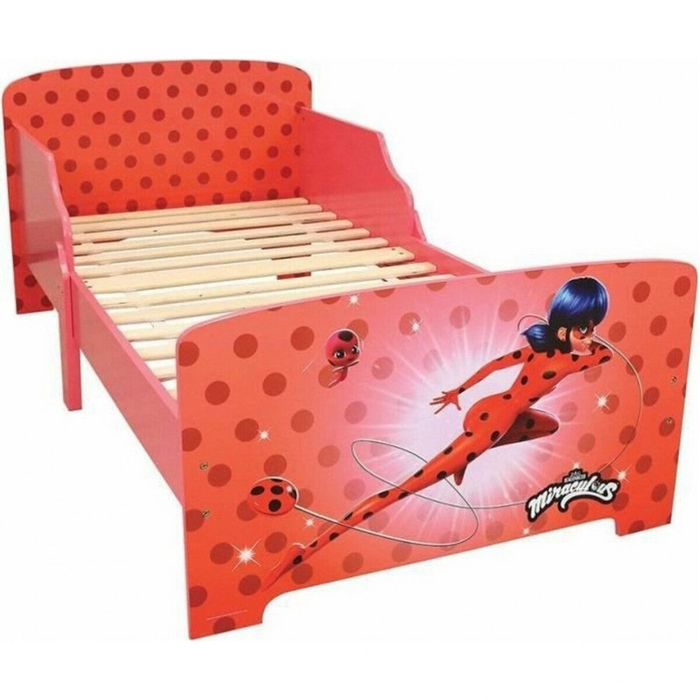 Παιδικό Κρεβάτι Miraculous Ladybug 140x70cm με Τάβλες